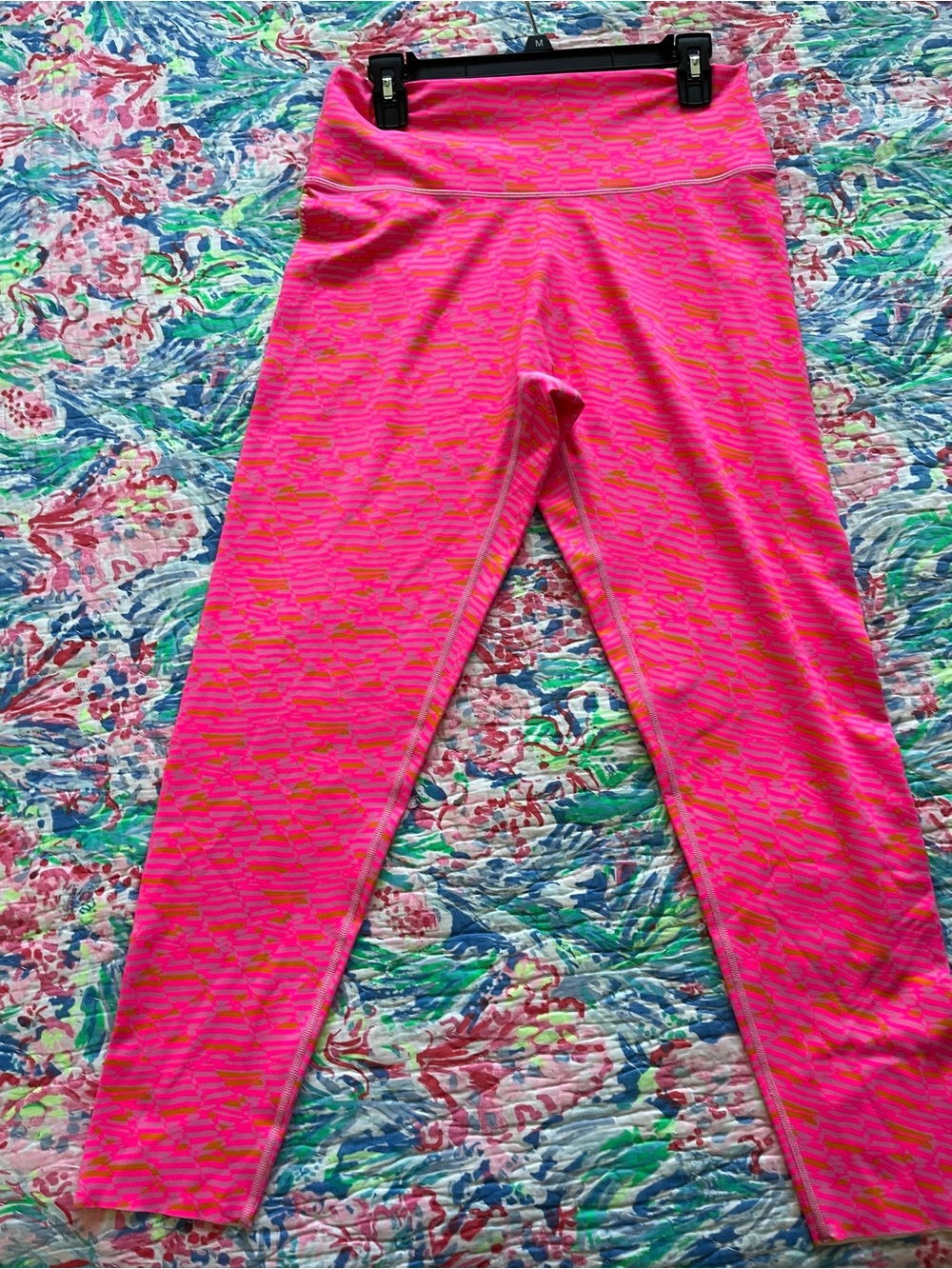 aerie Neon Pink & Orange Patterned Leggings